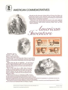 #199 20c American Inventors #2055-2058 USPS Commemorative Stamp Panel - Picture 1 of 1