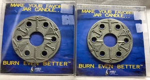Original CANDLE CAPPER-*2* NEW Pewter Nautical Designs-Anchor & Sailboat - Picture 1 of 3
