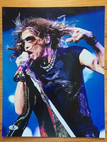 STEVEN TYLER HAND SIGNED 11x14 COLOR PHOTO   GREAT POSE    AEROSMITH     BECKETT Cover