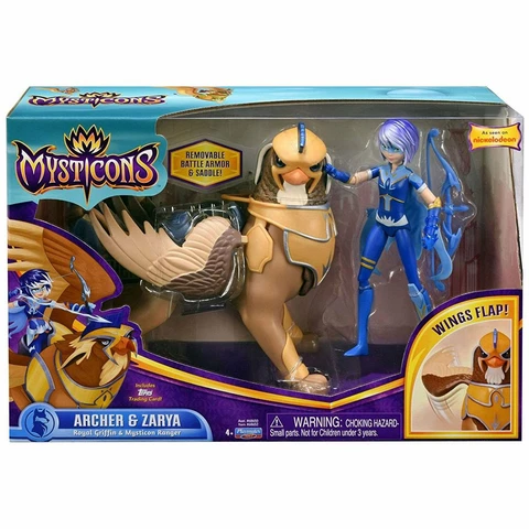 Mysticons Archer & Zarya Action Figure Playset with Flapping Wings Cover