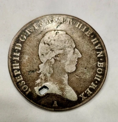 1790-A Holanda 1/4 Kronenthaler - Grau Superior - Furado - Imagem 1 de 4