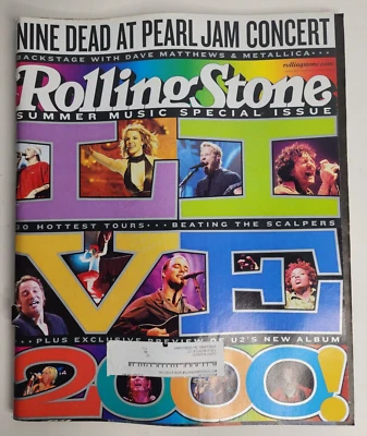 Rolling Stone #847 August 17 2000 Live 2000 Summer Music Special Issue Pearl Jam - Image 1 of 4