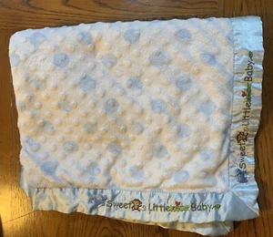 Carters Child Of Mine Monkey Sweet Little Baby Blanket Satin Minky Polka Dot - Picture 1 of 4