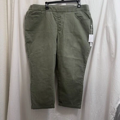 Soft Surroundings Womens Pull On Straight Leg Denim Pants Comfort Waist 2X W22 - Image 1 of 4