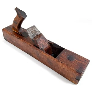 Vintage Antique Wooden Hand Plane W. Butcher Cast Steel – 19th Century Hand Tool - Picture 1 of 11