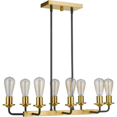 Craftmade 50378-FBSB Neighborhood Randolph Island Light Flat Black/Satin Brass - Image 1 of 4
