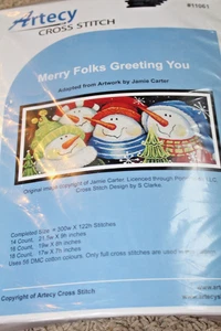 Merry Folks Greeting You von Artecy Kreuzstich-Set - Bild 1 von 2