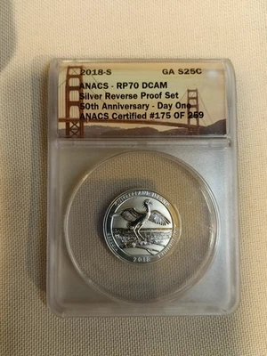 2018 S Silver RP70-DCAM Cumberland Island 50th Anniversary -Day One 1st strike! - Image 1 of 3
