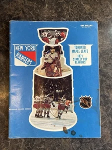 1971 NHL Program Stanley Cup Playoffs New York Rangers Toronto Maple Leafs - Picture 1 of 14