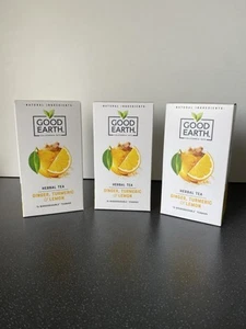 Good Earth Herbal Tea Ginger, Turmeric Lemon, 45 Biodegradable Teabags - Picture 1 of 5
