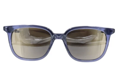 Novo Óculos de Sol Gucci Redondo Unissex Azul Lente Marrom GG1493S 004 54 US$ 450 - Imagem 1 de 4