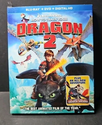 How to Train Your Dragon 2 (Blu-ray, DVD, Digital HD Combo, 2014) Like New - Image 1 of 4
