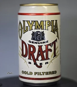 OLYMPIA DRAFT PABST WISCONSIN WASHINGTON GOOD LUCK HORSESHOE WATERFALL BEER CAN - Picture 1 of 7