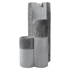 Northlight 24" Gris Moteado Estilo Moderno 3 Niveles Lluvia Exterior Fuente de Agua - Imagen 1 de 6
