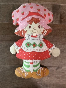 Strawberry Shortcake 1980's Sewn Handmade Cloth Pillow Doll Plush Vintage - Picture 1 of 10