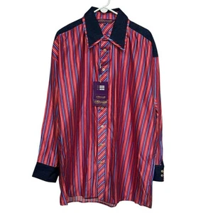 SILVERSILK 3XL Red Label Men Hip Hop Big Tall Print All Over Button Shirt NEW - Picture 1 of 13