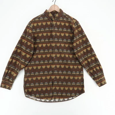 Рубашка мужская Woolrich средний коричневый глубокий охотник юго-запад одеяло фланель - Изображение 1 из 4