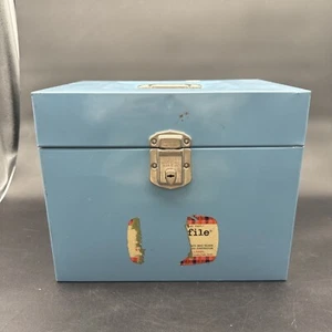 VINTAGE Hamilton Skotch Porta File Metal Portable Storage Case 9" x10"x 12" USA - Picture 1 of 5