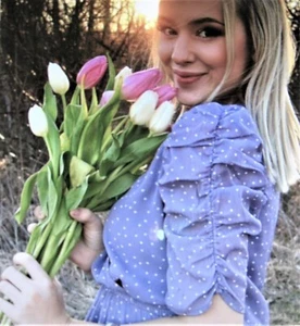 Maurices~Nuevo Con Etiquetas~Top Manga Acanalada Malla Lunares Morado~Talla Pequeña - Imagen 1 de 13