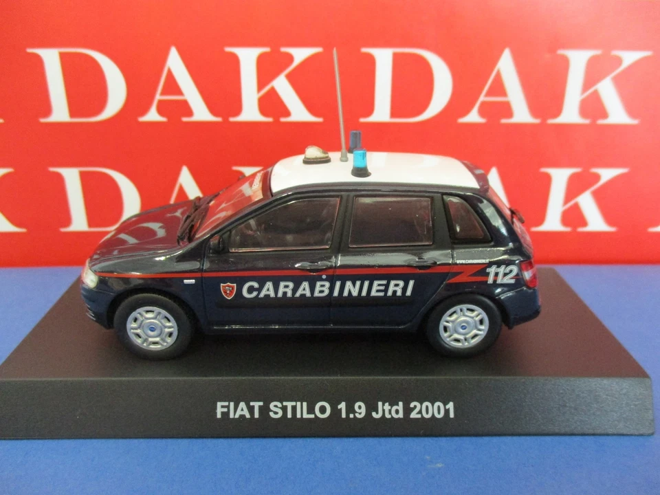 Die cast 1/43 Modellino Auto Carabinieri Fiat Stilo 1.9 Jtd 2001 - Immagine 1 di 3