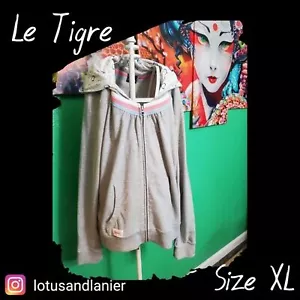 Le Tigre Hoodie grau Herz Gr. XL - Bild 1 von 8