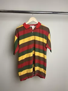 Camisa Polo Vintage Rayas Para Hombre Talla Grande Multicolor Manga Corta Adulto Nueva de Lote Antiguo - Imagen 1 de 12