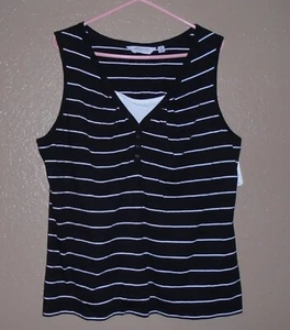 Great Northwest Clothing Company Sleeveless Blouse/Tank Women's 1X Striped NWT - Picture 1 of 11