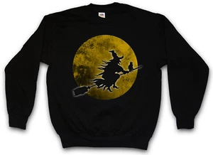 SUDADERA SUÉTER DE LUNA BRUJA Walpurgis Noche Halloween Escoba Gato Blocksberg - Imagen 1 de 1