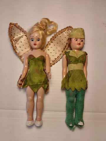 Disney's Peter Pan and Tinker Bell  set Duchess Sleepy Eyes 1950's 7 1/2 in Cover