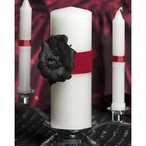 Gothic Romance Wedding Unity Candle Set - Picture 1 of 2