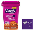 Viactiv Calcium + Vitamin D Supplement Soft Chews, Caramel, 100 Count,Less Sugar