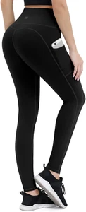 Anti-Nail Leggings for Women, Non-See-Through Yoga Pants with Phone Pockets, Tum - Picture 1 of 12