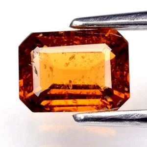 💎 Granate Hessonita Naranja Natural Octágono 0.56ct 5.8x4.3mm - Gema Tanzania - Imagen 1 de 4