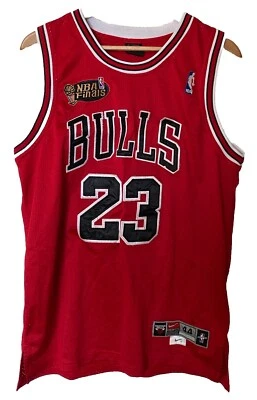 Camiseta deportiva vintage Nike Michael Jordan auténtica 98 finales de la NBA #23 Chicago Bulls 44 Foto 1 de 4