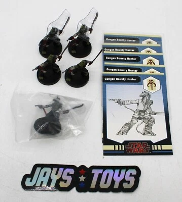 Lote de 5 miniaturas WOTC Star Wars Gungan Bounty Hunter 28/40 con cartas Foto 1 de 2