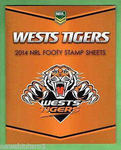 #D372. 2014 NRL WESTS TIGERS RUGBY LEAGUE STAMP PACK - Picture 1 of 2