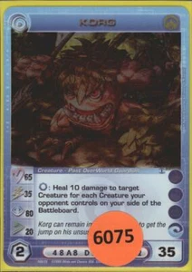 (6075) Tarjeta caótica de lámina rara KORG 65/35/80/20/35 - Código sin usar - Imagen 1 de 1