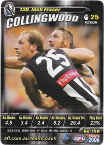2006 TeamCoach (138) Josh FRASER Collingwood - Picture 1 of 1