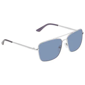 Calvin Klein Navigator Silver/Smoke 57 mm Men's Sunglasses CK19136S 045 57 - Picture 1 of 4