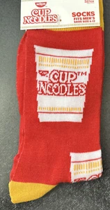 Men's Fashion Novelty Casual Dress CUP NOODLES Socks Size 6-12 - Picture 1 of 3