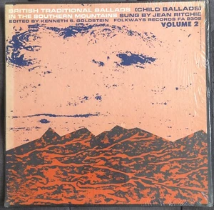 JEAN RITCHIE BRITISH TRADITIONAL CHILD BALLADS V. 2 JACKET V. 1-2 INLAYS NO DISC - Picture 1 of 4