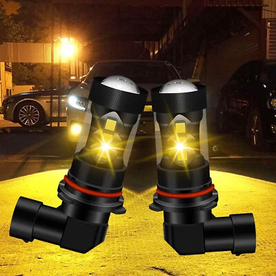 9006 HB4 LED Headlight Kit High Low Beam Fog Lights COB-3K Yellow Bulbs Light WE - Image 1 of 4