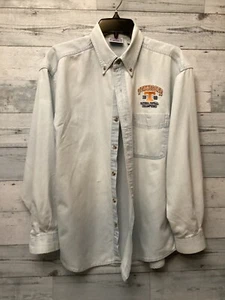 Men’s Blue Pointe VTG TN Vols 98 NCAA FOOTBALL Long Sleeved Button Up Shirt Med - Picture 1 of 7