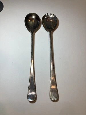 Cuchara y tenedor para servir vintage WA EPNS Sheffield.  Foto 1 de 3
