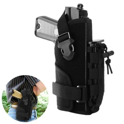 Tactical Molle Waist Pistol Holster Adjustable Right Hand Belt Gun Holster Pouch - Image 1 of 4