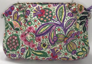 Vera Bradley Handtasche floral gesteppt abnehmbare Riemen Außentasche Handbag - Bild 1 von 12