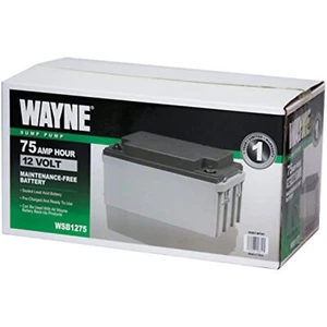 WAYNE WSB1275-75Ah Maintenance-Free Battery - Recommended for Wayne ESP25n, - Picture 1 of 6