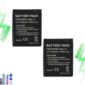 2x Battery for GoPro AHDBT-302 HD HERO3 HERO3+ AHDBT-301 AHDBT-201 - Picture 1 of 8