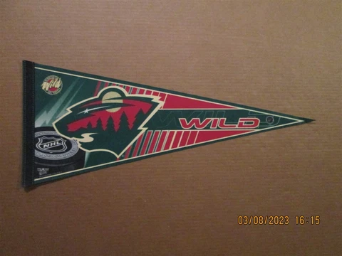 NHL Minnesota Wild Vintage Circa 1990's Style #3 Team Logo Hockey Pennant Cover