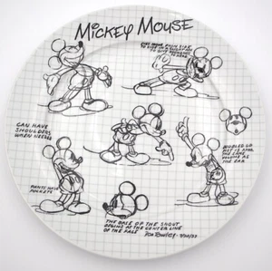 Disney Mickey Mouse Sketch Book Plate 2008 Don Towley Ceramic Grid Art 10.5” - Picture 1 of 7